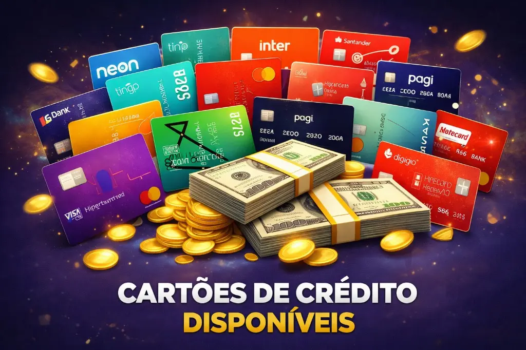 Cartões de crédito disponíveis